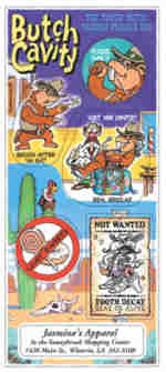 sample of dentist stickers butch cavity