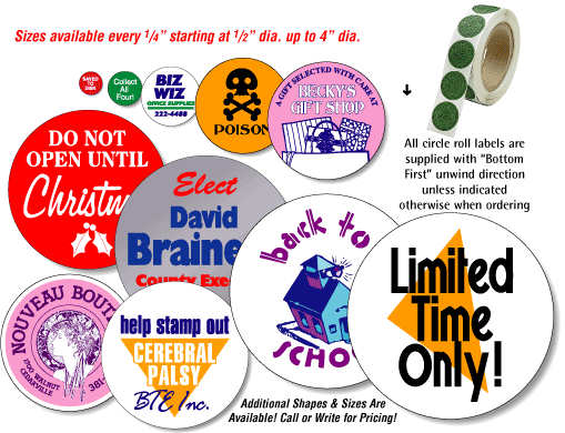 image of our custom round self-adhesive labels