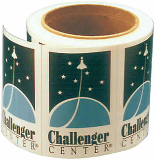 sample of custom butt-cut roll labels