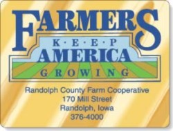 Picture of large rectangle style foil label