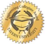 image or large serrated edge round label.