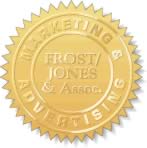 Sample of 2" diameter gold embossed label with serrated edge