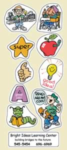 sample of school daze reward festive sticker sheet