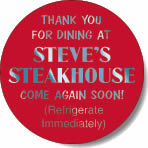 Sample of custom silver or gold thermal foil-stamped roll label no-3113